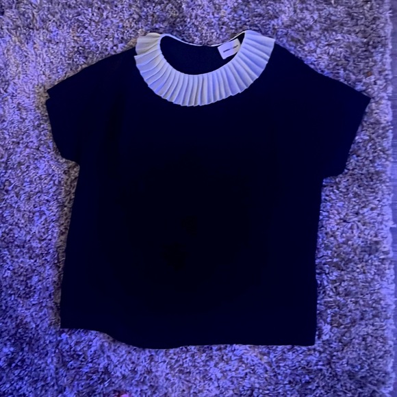 Bimba Y Lola Silk black top with top back zipper - Picture 5 of 5